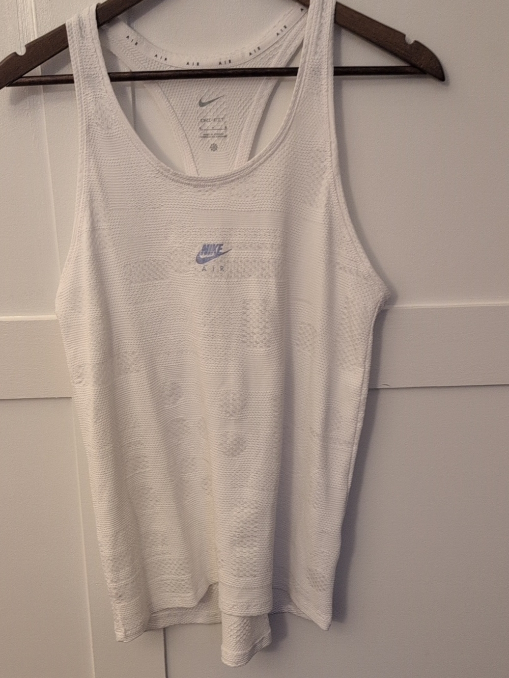 Nike White Mesh Air Racerback Tank
